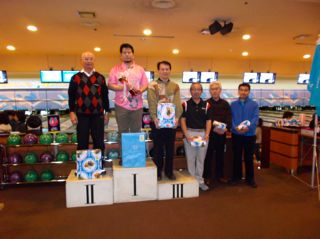 表彰台の6人(男子)